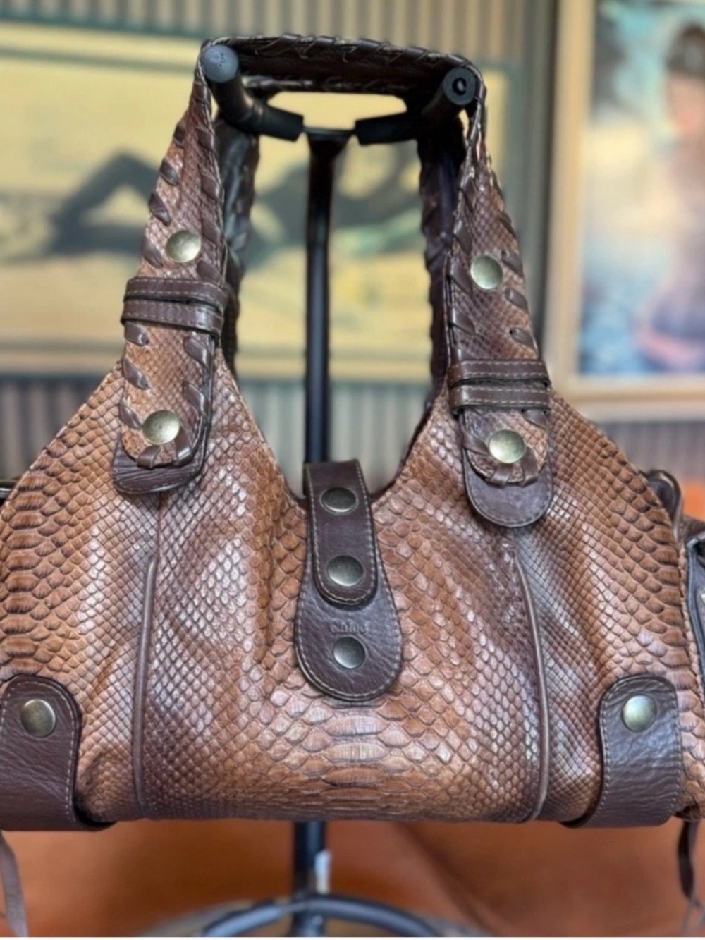 Chloe Python Handbag